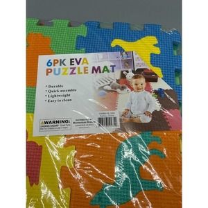 Childrens Kids Puzzle Floor Mat 6PK EVA Animal Learning Tiles By Momentum Brands